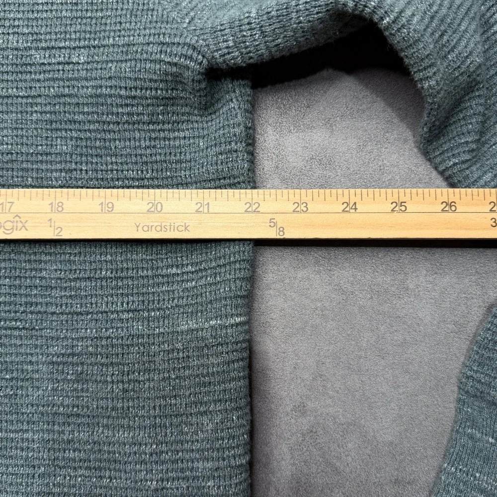 J Crew Shirt Mens Green Textured Knit Crew Neck Sweater‎ Size Large 100% Cotton